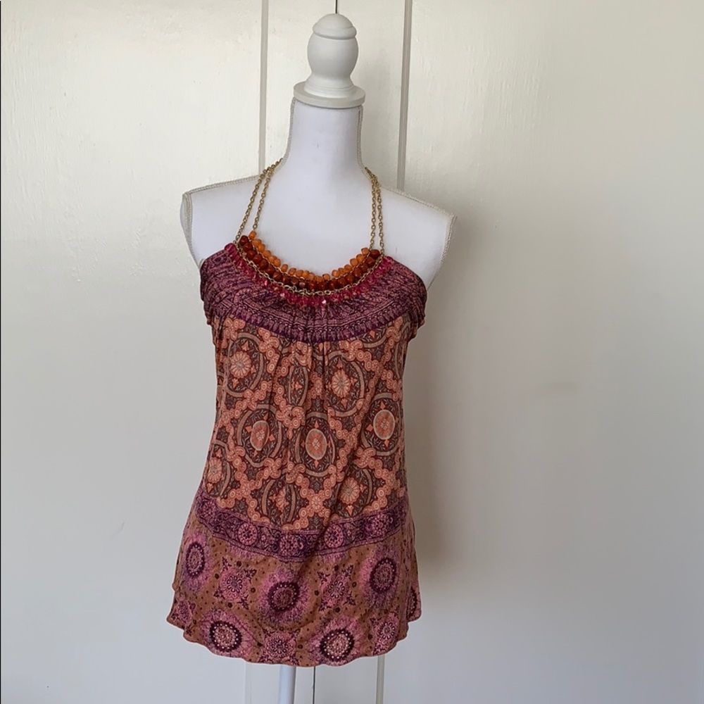 Sky jeweled halter top